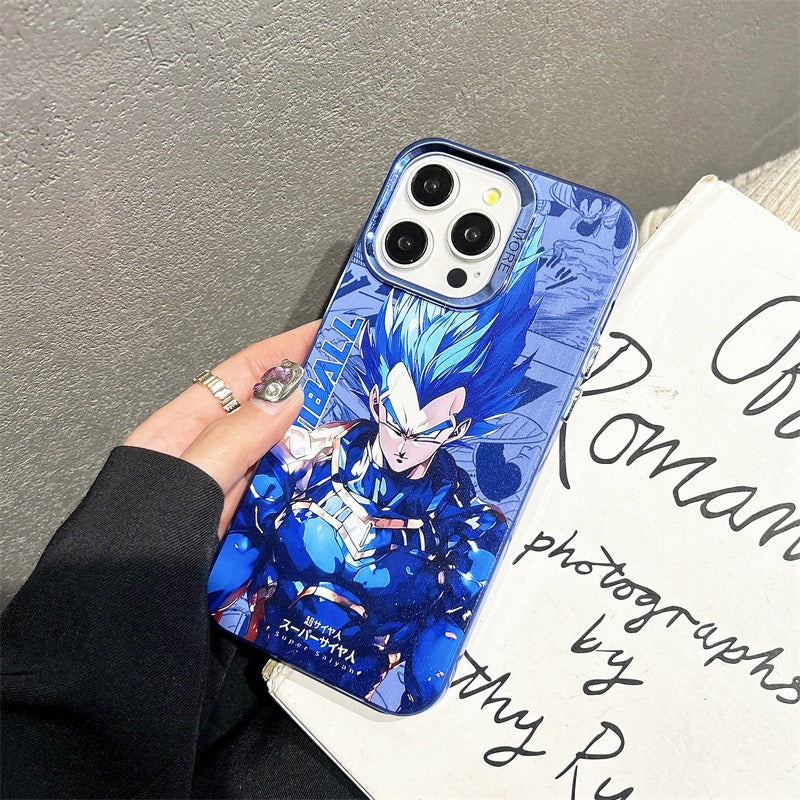 Electroplating color silver suitable for Apple 15 Promax phone case Dragon Ball Wukong 13 Cartoon 12 Anime anti fall - SkyeDragon Gifts