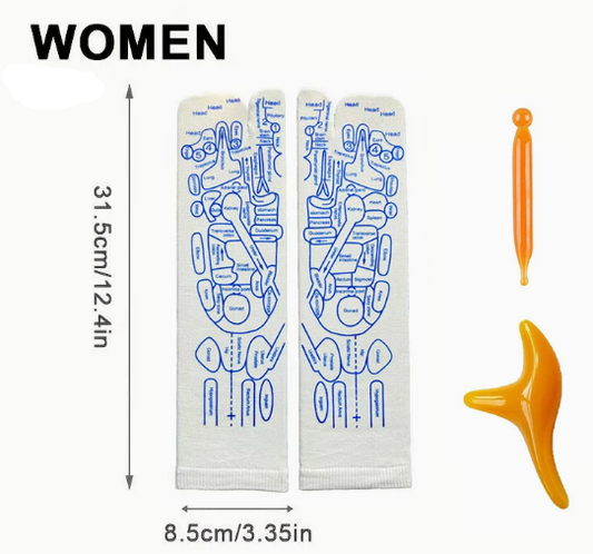 Reflexology Socks with Massage Tool (One Set) - SkyeDragon Gifts