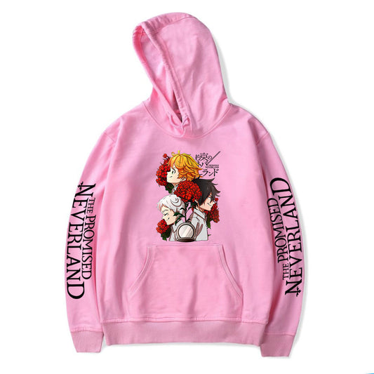 Agreed Fantasy World The Promised Neverland Hoodie Loose Hooded Sweatshirt - SkyeDragon Gifts