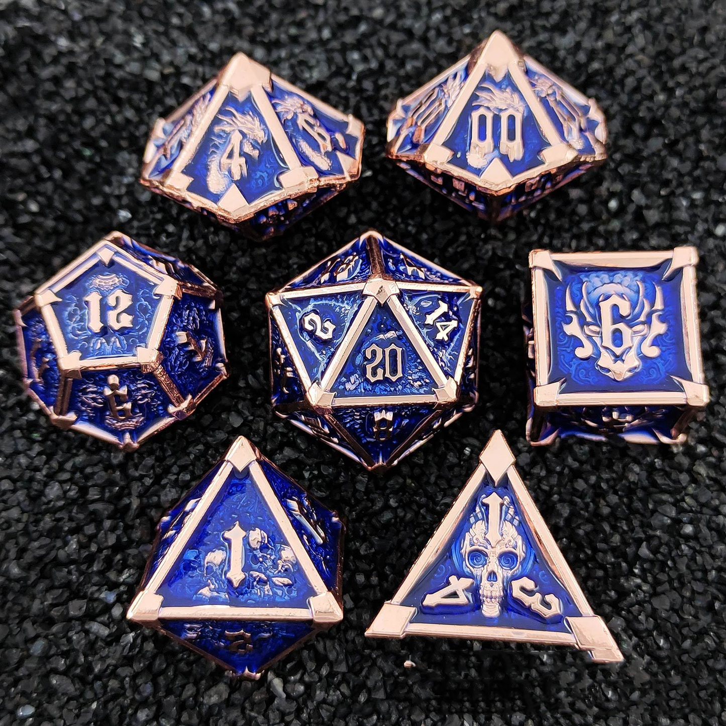 Metal Dice Set DND Dungeons & Dragons Polyhedral RPG Dice Role Playing TRPG Dice d20 - SkyeDragon Gifts