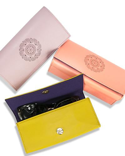 Looking Good Leather Sunglasses Case -Rose