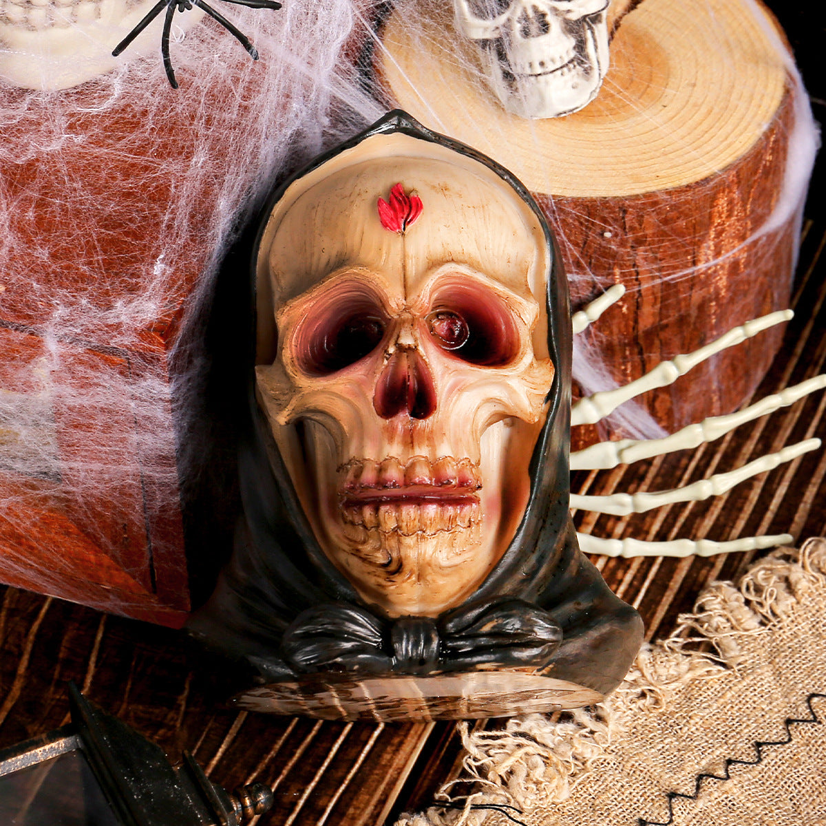 Halloween Skull Ornament Resin Haunted House Decoration For Party Decor