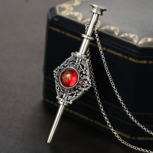 Harry Potter Peripheral Necklace Dripping Blood Alliance Couple Necklace S925 Silver Magic Pendant - SkyeDragon Gifts
