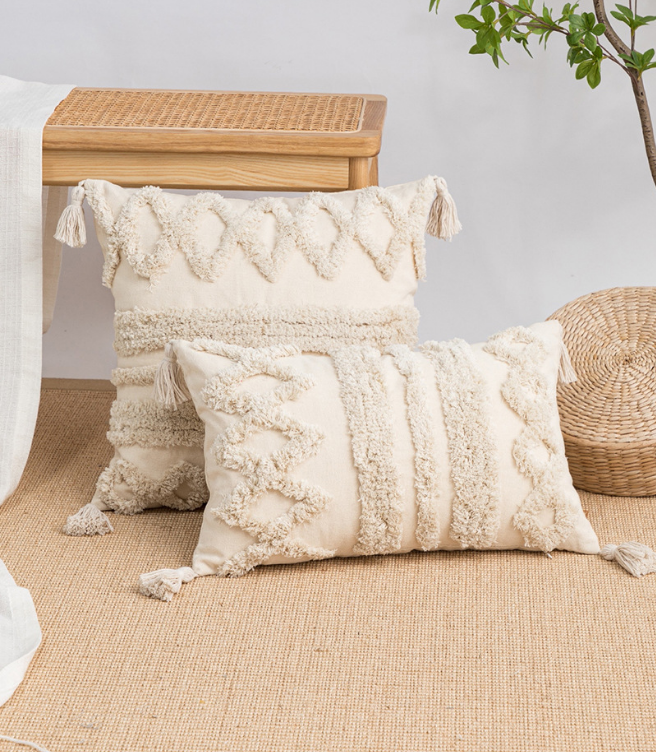 Nordic Tufted Geo Pillow Cover