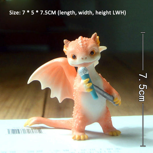 Cartoon Little Dragon Ornament Doll Resin Simulation Animal Decoration - SkyeDragon Gifts