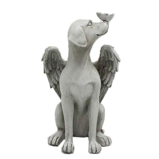 Angel Cat and Dog Resin Figurines Imitation Stone Home Decor