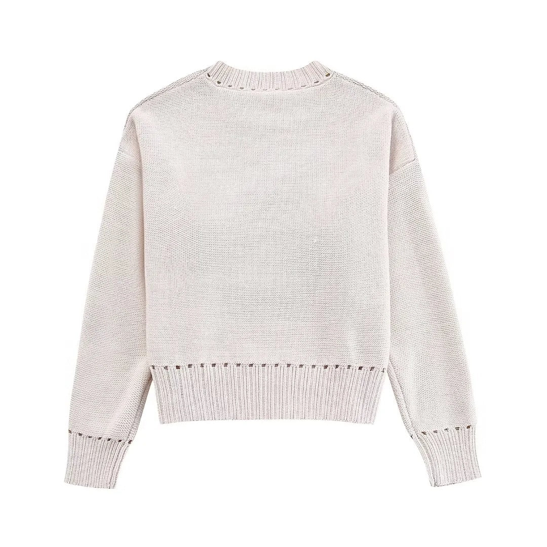 Animal Jacquard Knitted Sweater 3D Picture Dragon and Dragon Loose and Comfortable Sweater - SkyeDragon Gifts