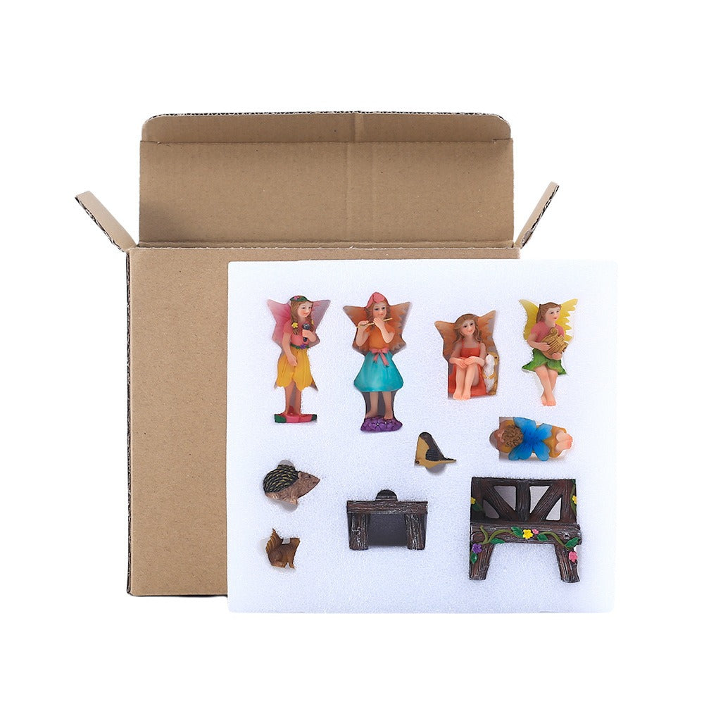 Flower Fairy Decoration Gift Box Set Garden Desktop Resin