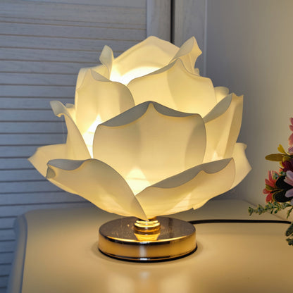Creative Large Rose Flower Lamp Lotus Lamp for Girl's Bedroom, Romantic Atmosphere Wedding Decoration Bedside Table Lamp - SkyeDragon Gifts