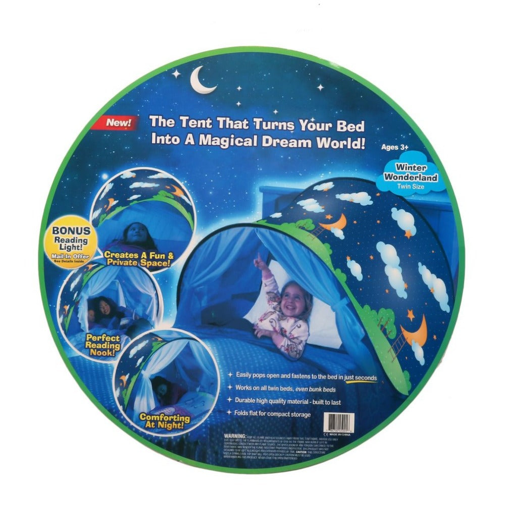 Toys Baby Pop Up Bed Tent Fantasy Cartoon Snowy Foldable Playhouse Comforting Sleeping Toys for Kids - SkyeDragon Gifts
