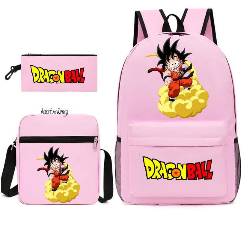 Youth Dragon Ball Backpack Student Shoulder Bag Travel Bag 3-Piece Set - SkyeDragon Gifts