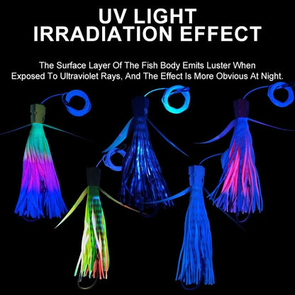 Squid Shape Trolling Lure – 225mm 77g Large Soft Fishing Bait, Deep Sea Boat Trolling Jig for Tuna & Pelagic Species - SkyeDragon Gifts
