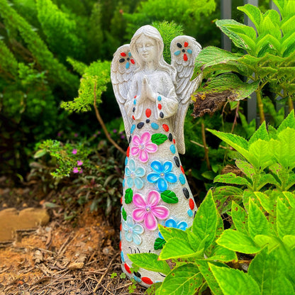 Flower Fairy Outdoor Solar Angel Statue Resin Lamp