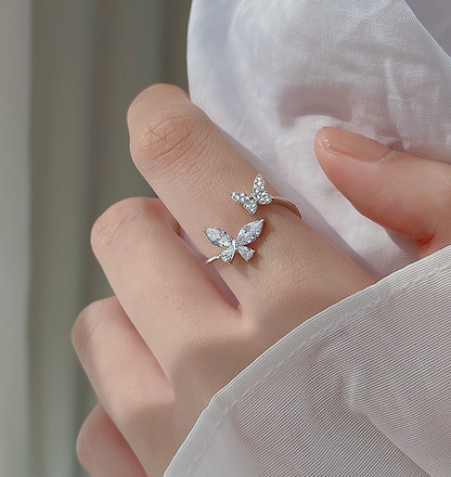 S925 Sterling Silver Butterfly Ring for Women - SkyeDragon Gifts