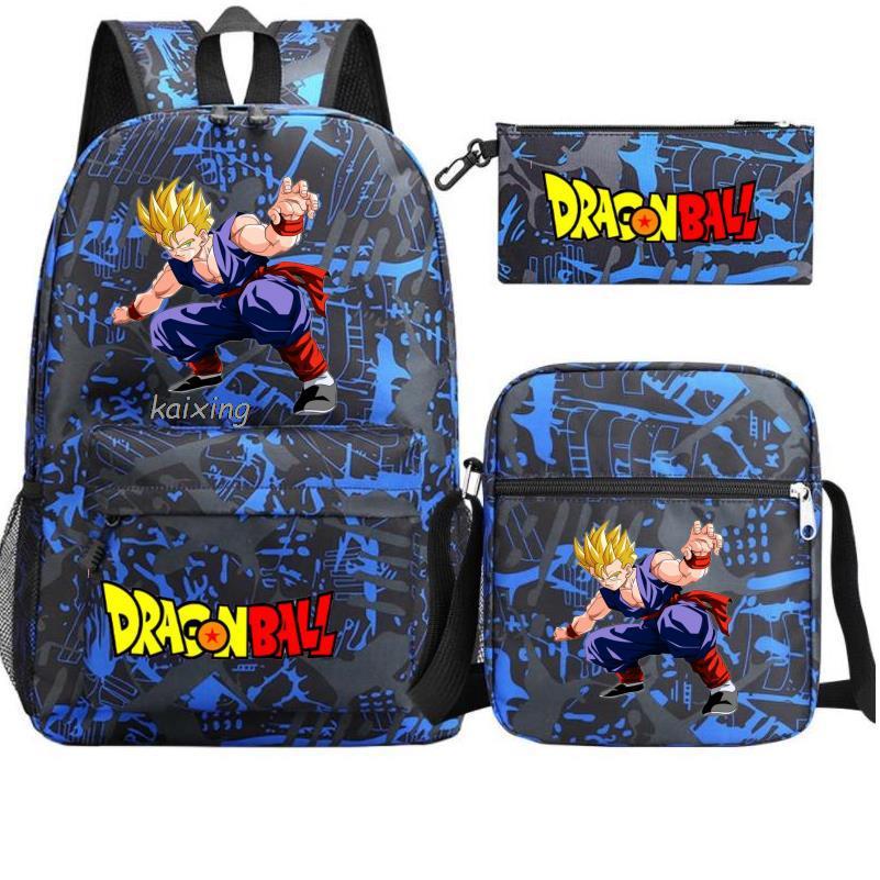 Youth Dragon Ball Backpack Student Shoulder Bag Travel Bag 3-Piece Set - SkyeDragon Gifts
