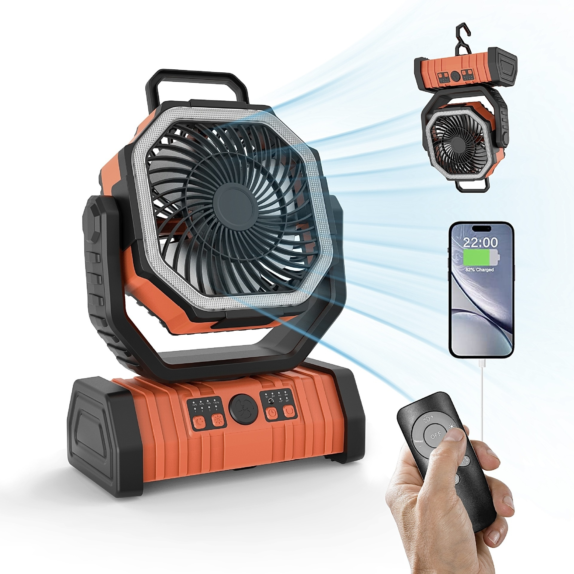 Outdoor Household Power Bank LED Light Camping Fan - SkyeDragon Gifts