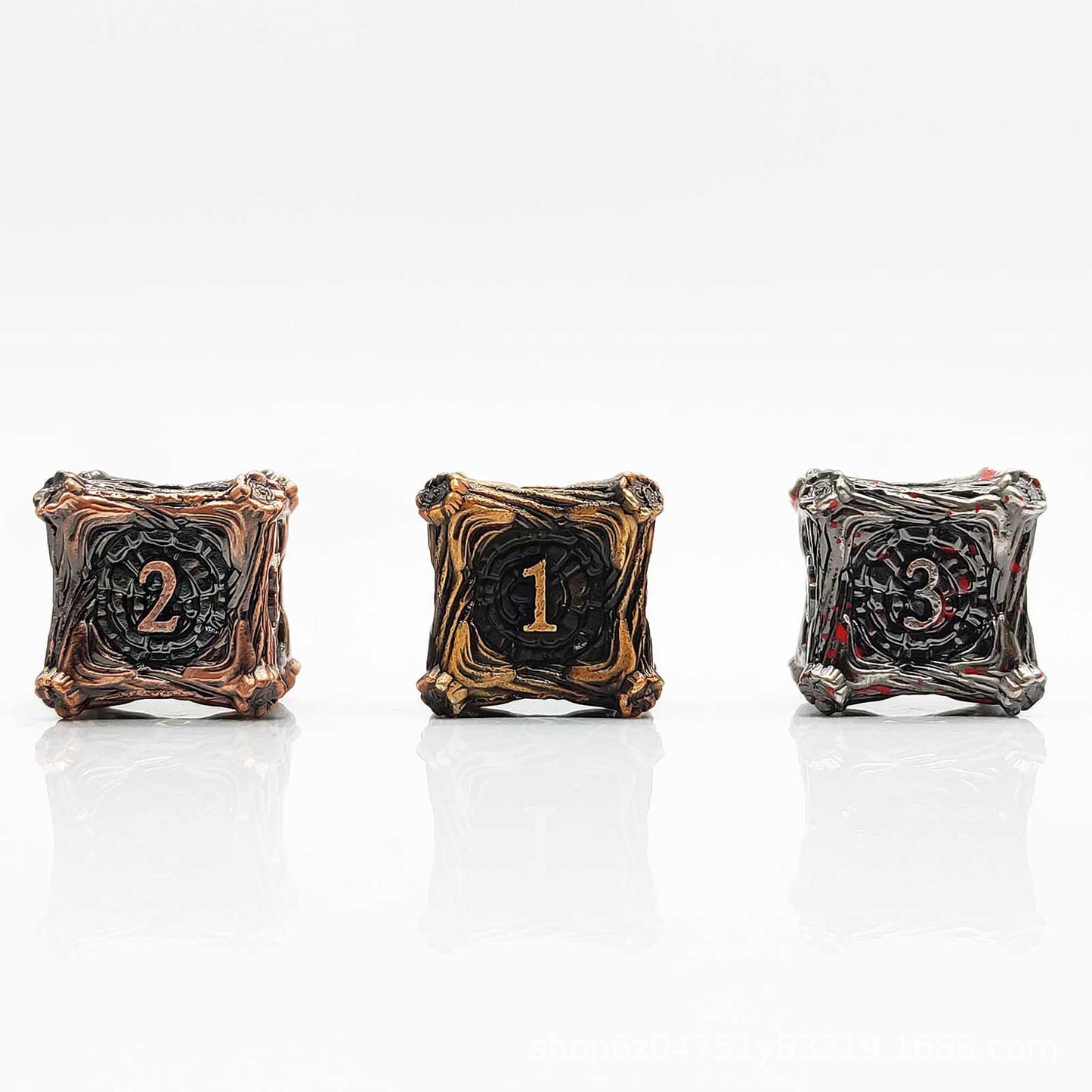 Solid Metal and Wood DND Dice TRPG Cthulhu Set Polyhedral Dungeons &amp; Dragons COC Tabletop Role-Playing Game - SkyeDragon Gifts