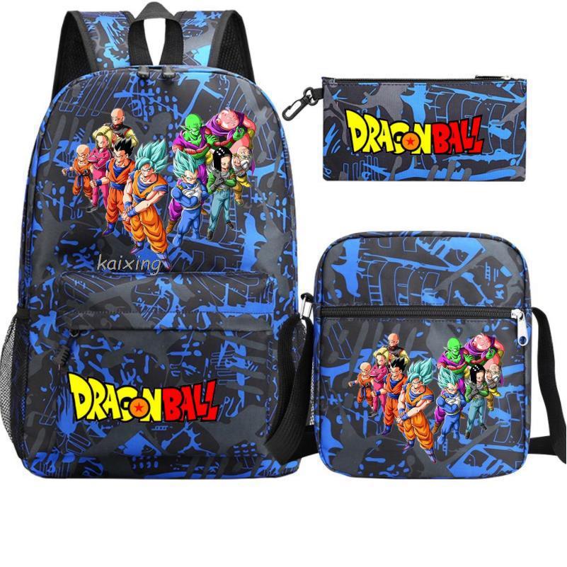Youth Dragon Ball Backpack Student Shoulder Bag Travel Bag 3-Piece Set - SkyeDragon Gifts