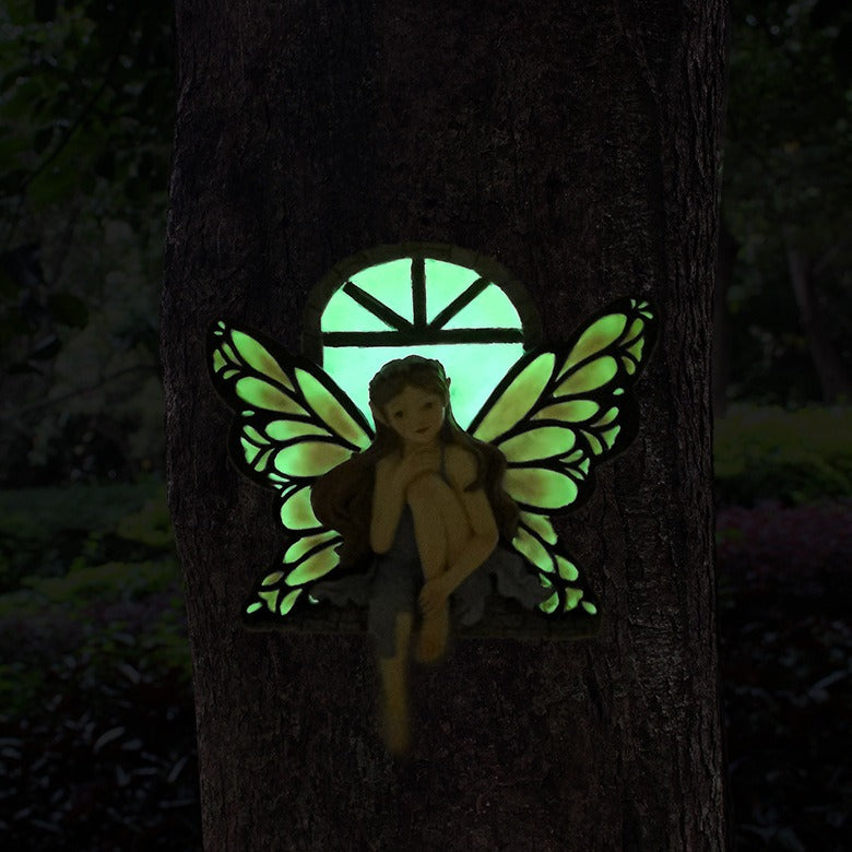 Luminous elf fairy tree hanging resin pendant
