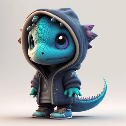 Halloween Dinosaur Resin Ornaments Cute Elf Figurines Seasonal Home Decor