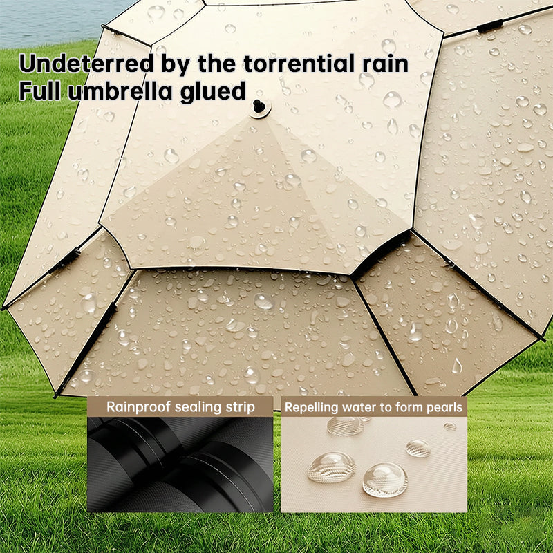 2.0-2.6m Octagonal Fishing Umbrella Portable Beach Sun Shade Camping Parasol UV Waterproof with Carry Bag - SkyeDragon Gifts