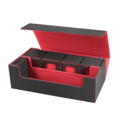 PU Leather Trading Cards Storage Box, holds 600+ cards, for Magic Game Cards, with magnetic closure and for commander decks - SkyeDragon Gifts