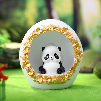 Creative Gifts New Fat Panda Star Light Night Light Resin Crafts Student Gift Ornament