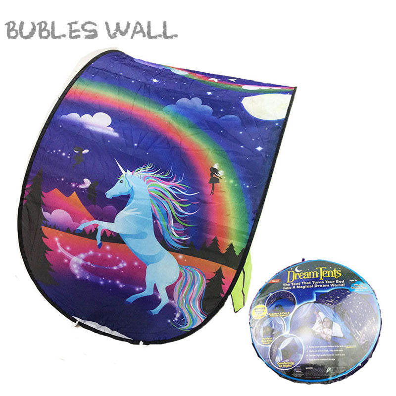 Toys Baby Pop Up Bed Tent Fantasy Cartoon Snowy Foldable Playhouse Comforting Sleeping Toys for Kids - SkyeDragon Gifts