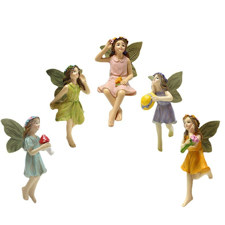 Flower Fairy Pendant Creative Resin Fairy Statue Decoration Courtyard