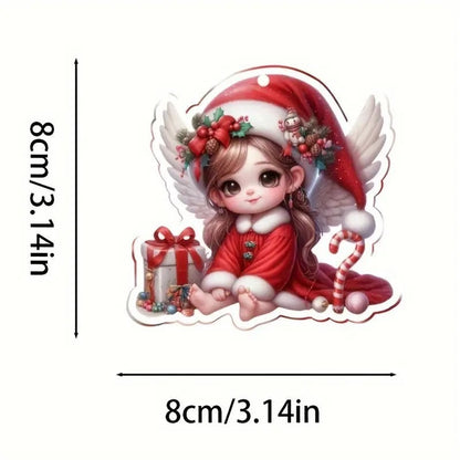 Acrylic Flat Classic Christmas Hat Little Fairy Series Christmas Tree Decoration Pendant Keychain