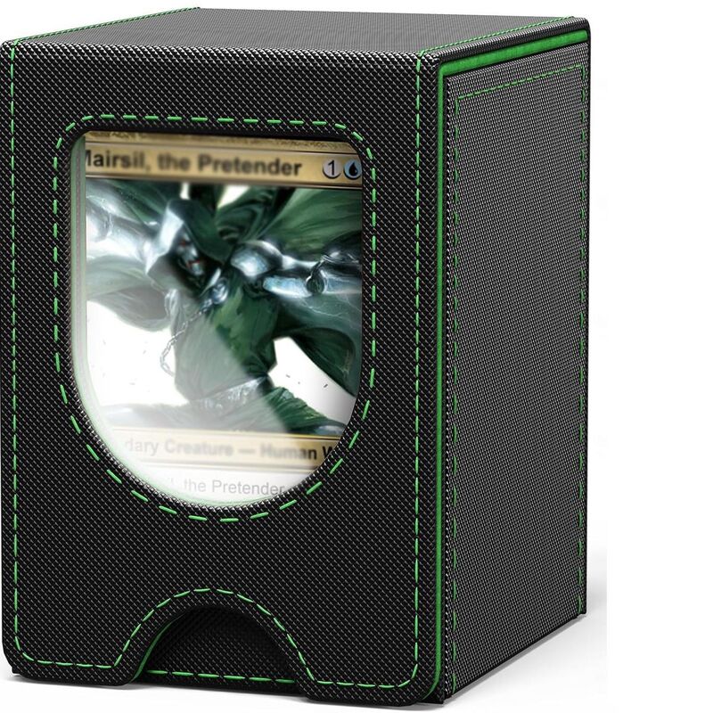Leather TCG Card Storage Box – 100+ Card Capacity Organizer with Dividers for Trading Card Games