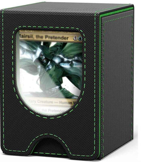 Leather TCG Card Storage Box – 100+ Card Capacity Organizer with Dividers for Trading Card Games