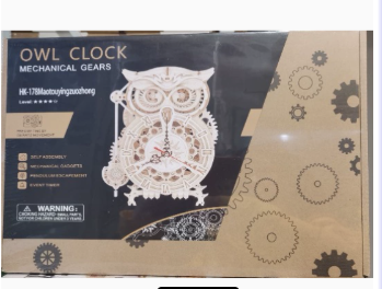 DIY Wooden Mechanical Owl Clock Model for Home Decor - SkyeDragon Gifts
