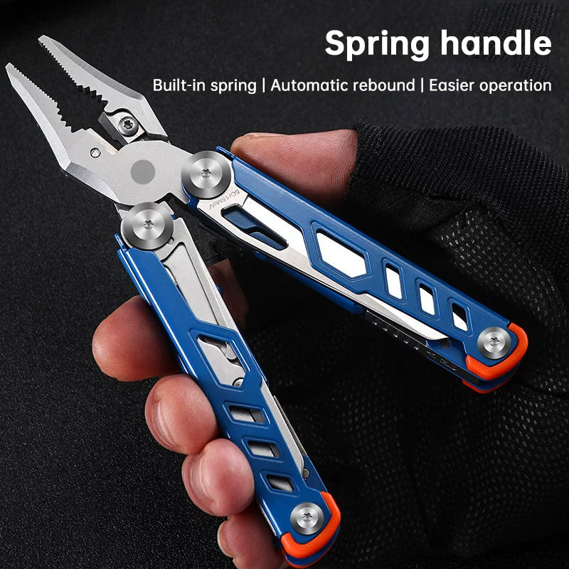 Compact Folding Multi-Tool with Pliers & Blade, Portable Camping & Vehicle Emergency Tool - SkyeDragon Gifts