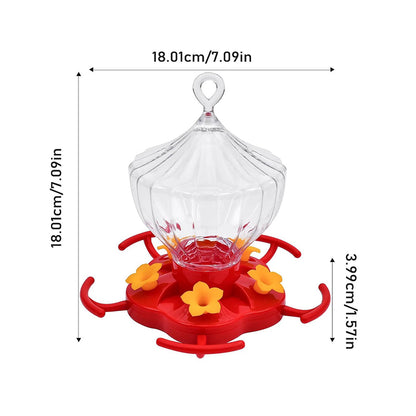 8 Oz Glass Hummingbird Feeder with Ant Moat and Bee Guards for Gardens