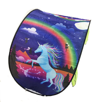 Toys Baby Pop Up Bed Tent Fantasy Cartoon Snowy Foldable Playhouse Comforting Sleeping Toys for Kids - SkyeDragon Gifts