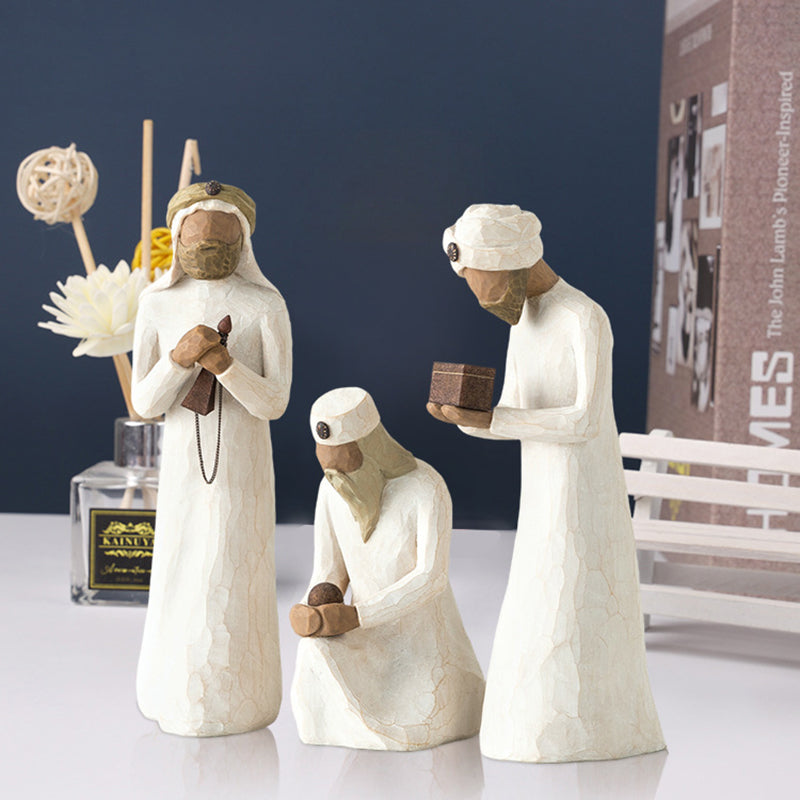 Manger Set Ornament Religious Nativity Six-Piece Ornament Resin Crafts