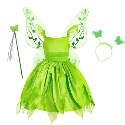 Children's Day Tinker Bell Fairy Princess Dress for Kids Party Cosplay Dance Performance Costume