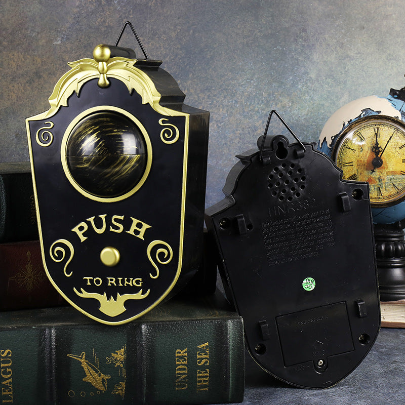 Halloween One-Eye Doorbell Decorative Item, Electric Sound and Light-Up Eyeball Doorbell, Bar and Escape Room Prank Prop