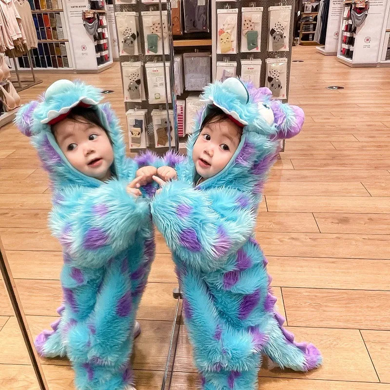 Cute Animal Baby Jumpsuit — Cozy Hooded Zip Romper for Autumn & Winter - SkyeDragon Gifts