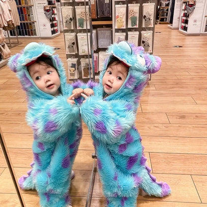 Cute Animal Baby Jumpsuit — Cozy Hooded Zip Romper for Autumn & Winter - SkyeDragon Gifts