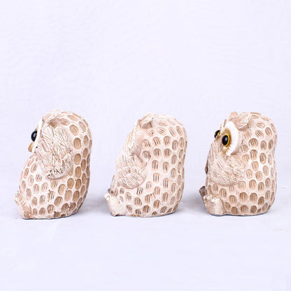 Resin Crafts European Style Cute and Cute Owl Wine Cabinet, Living Room, Office Table, Home Decoration