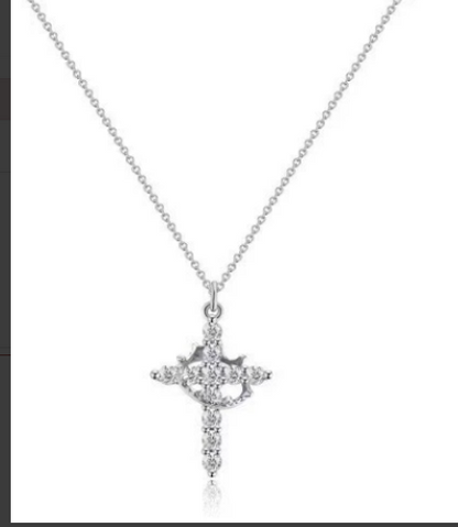 Crown Cross Necklace - SkyeDragon Gifts
