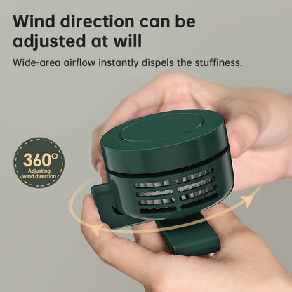 Outdoor Clip-On Fan for Camping & Fishing – Portable Bladeless Neck Fan, USB Rechargeable Belt Fan for Hiking & Travel - SkyeDragon Gifts