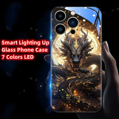 Applicable to China-Chic Zhaocai Dragon applicable to Apple glass phone case - SkyeDragon Gifts