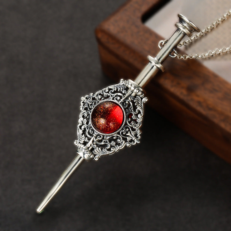 Harry Potter Peripheral Necklace Dripping Blood Alliance Couple Necklace S925 Silver Magic Pendant - SkyeDragon Gifts