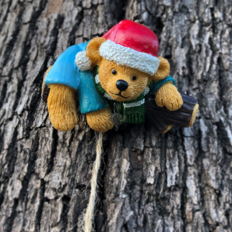 Christmas animal cartoon bear climbing rope decorations gifts outdoor pastoral courtyard crafts ornaments