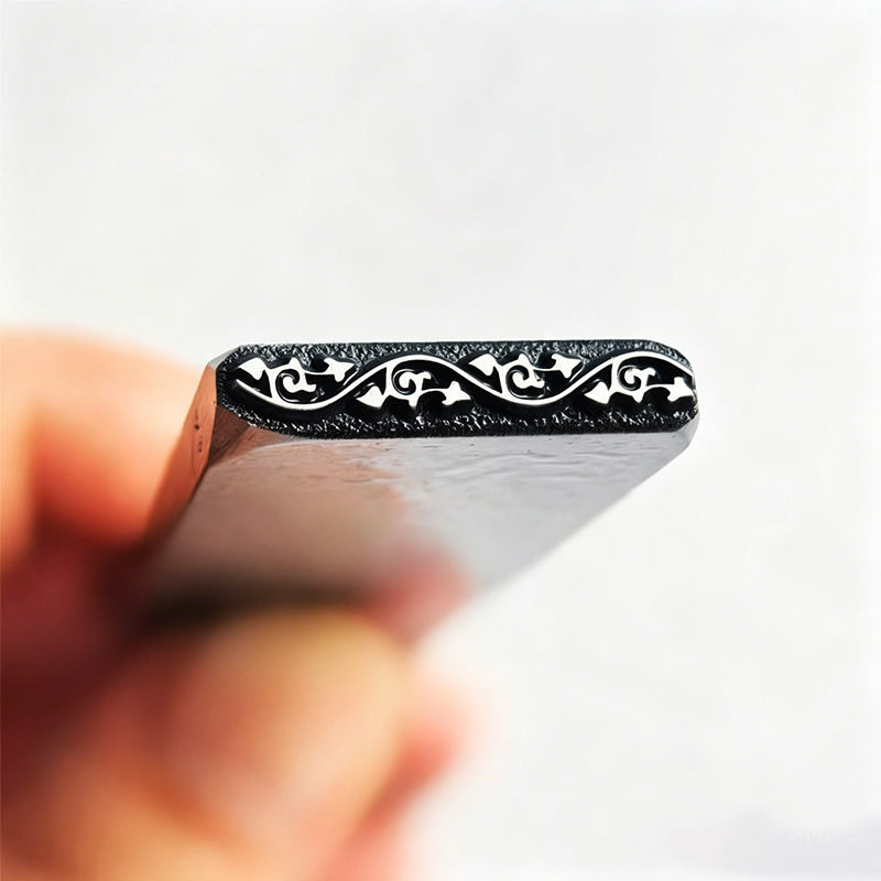Delicate Lace Edge Metal Stamp | Jewelry Maker’s Hole Punch for Custom Ring & Bracelet Marking | Romantic Floral Texture Tool - SkyeDragon Gifts