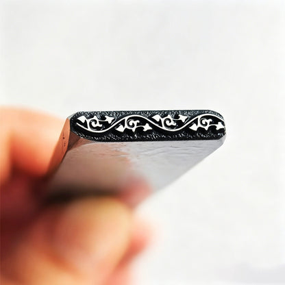 Delicate Lace Edge Metal Stamp | Jewelry Maker’s Hole Punch for Custom Ring & Bracelet Marking | Romantic Floral Texture Tool - SkyeDragon Gifts