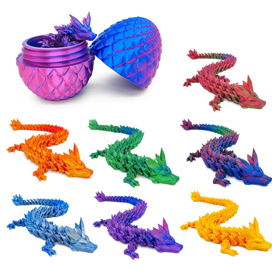 Dragon Egg 3D Printing Crystal Dragon Gem Dragon Egg Divine Dragon Storage Set Craft Gift Decoration Creative Toy Trendy Play - SkyeDragon Gifts